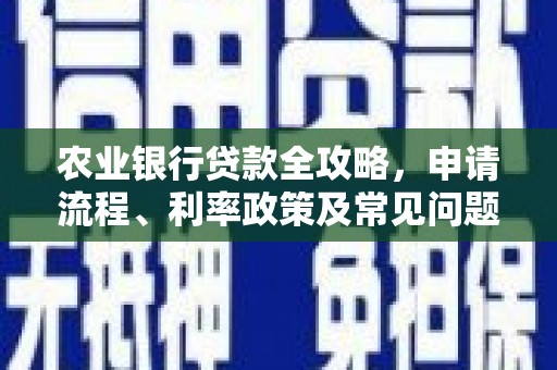西屿农业银行贷款全攻略，申请流程、利率政策及常见问题解析