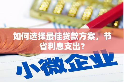 西屿如何选择最佳贷款方案，节省利息支出？