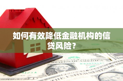 西屿如何有效降低金融机构的信贷风险？