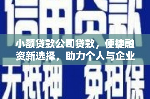 西屿小额贷款公司贷款，便捷融资新选择，助力个人与企业成长