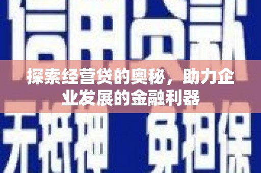 西屿探索经营贷的奥秘，助力企业发展的金融利器