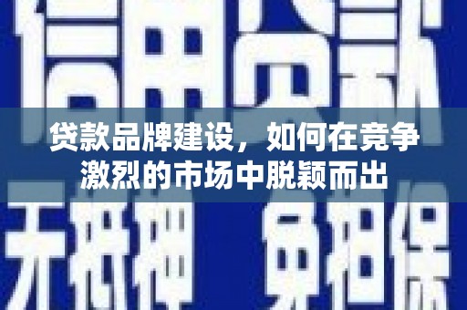 西屿贷款品牌建设，如何在竞争激烈的市场中脱颖而出