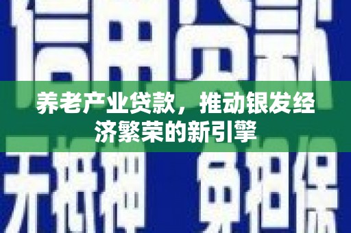 西屿养老产业贷款，推动银发经济繁荣的新引擎