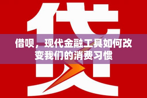 西屿借呗，现代金融工具如何改变我们的消费习惯