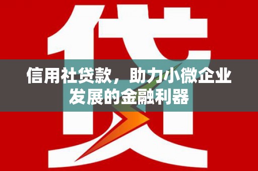 西屿信用社贷款，助力小微企业发展的金融利器