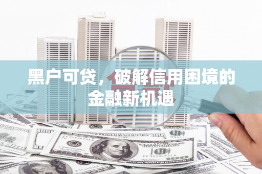 西屿黑户可贷，破解信用困境的金融新机遇