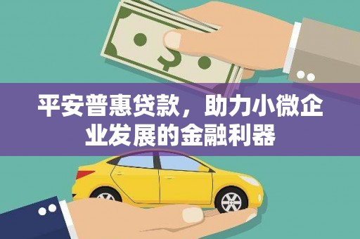 西屿平安普惠贷款，助力小微企业发展的金融利器