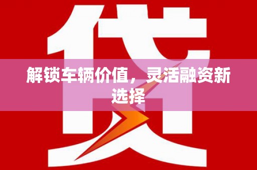 西屿解锁车辆价值，灵活融资新选择