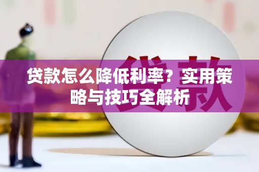 西屿贷款怎么降低利率？实用策略与技巧全解析